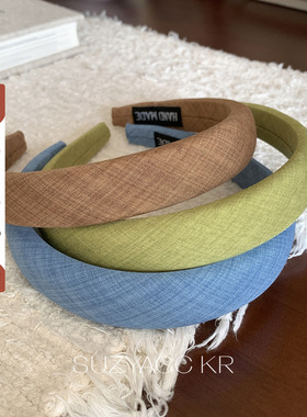 【新品限时2件88折】2.12 20点2026春季新品彩色斜纹发箍高颅顶