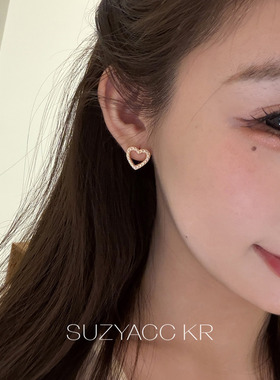 【新品限时2件88折】3.11 20：00重工珍珠爱心耳扣