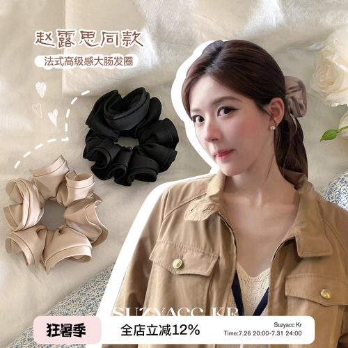 suzyacc kr赵露思同款法式高级感大肠发圈简约气质百搭高级感发饰