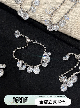 suzyacc kr水滴合成锆石抽拉戒指小众设计个性食指戒春夏超酷指环