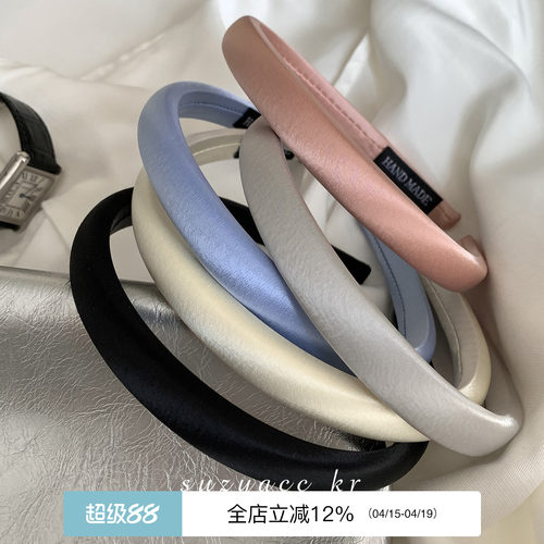 法式缎面细发箍高级感复古