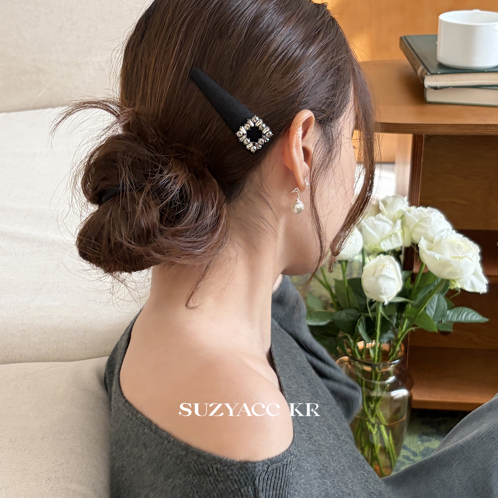 【新品限时2件88折】12.8 0点水钻方扣掰掰夹 侧边夹