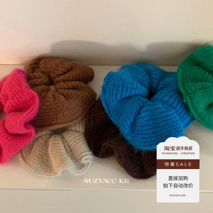 韩国小众兔毛毛线发圈女扎头发皮筋氛围感头绳 任选4件 99元