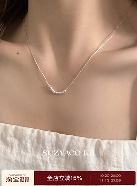 suzyacc kr不规则碎银盘缠925银项链简约小众高级感百搭锁骨链女