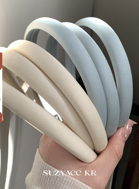 suzyacc kr奶油色蓝色细发箍女2026新款简约小众高级感洗脸头箍