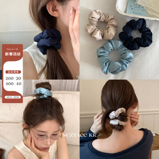 suzyacc kr法式简约不伤发缎面小肠圈气质温柔百搭高级低马尾发圈