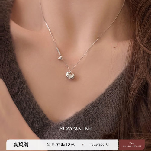 suzyacc kr纯银平安锁福宝项链女2026新款国风小众高级感锁骨链