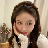 洗脸头箍女 复古丝绒褶皱细发箍2025年网红新款 suzyacc kr秋冬法式