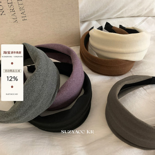 suzyacc 百搭小众高级感洗脸头箍 kr超软糯布艺宽边发箍女2025新款
