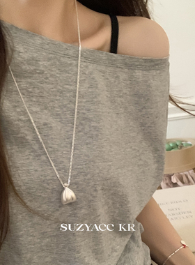 suzyacc kr早秋新品钱袋子锦囊毛衣链女简约小众高级百搭长项链