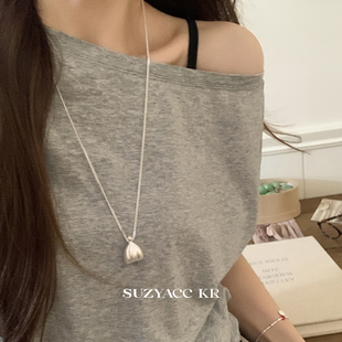 suzyacc kr早秋新品钱袋子锦囊毛衣链女简约小众高级百搭长项链