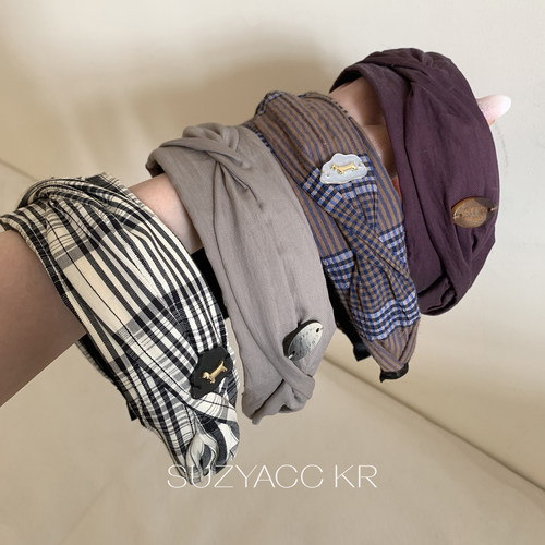 suzyacc kr小清新设计感布艺扭结发箍小众设计简约大气温柔头箍女