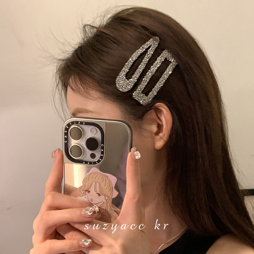 银色碎发设计感suzyacckr发夹
