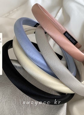 suzyacc kr法式气质高级感缎面细发箍女网红2025新款头饰洗脸头箍