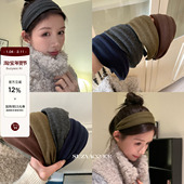 suzyacc kr面膜手感莫兰迪色系宽边发箍女2025新款 小众发饰头箍