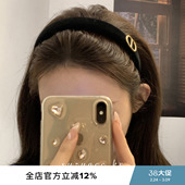 suzyacc kr轻奢小众猪鼻子秋冬丝绒发箍高颅顶洗脸头箍女2025新款