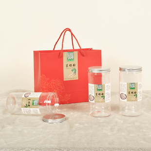 新款葛根粉包装盒野生葛粉手提袋2斤装拎袋3斤包装塑料瓶纸袋现货