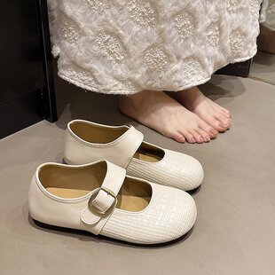 2026春季新款绝美巨好看的鞋子复古玛丽珍女鞋百搭法式平底单鞋女