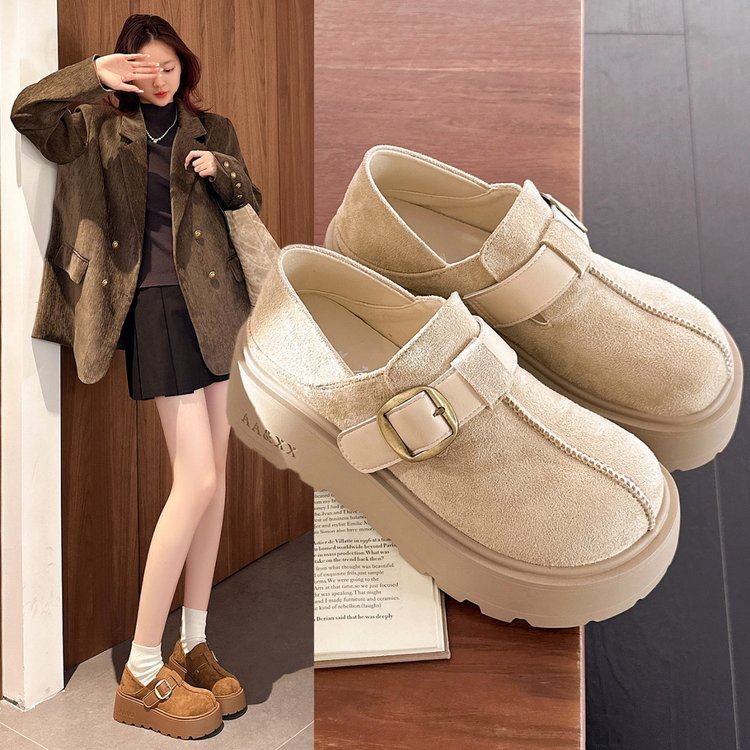 厚底小个子勃肯鞋女2026春季新款两穿软底超火一脚蹬单鞋增高鞋子,女鞋,深口单鞋,淘宝优惠券,粉丝福利购,淘宝优惠卷