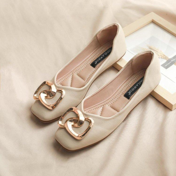 春秋单鞋女2026年新款浅口软底平底鞋方头仙女百搭豆豆鞋0125z,女鞋,勃肯鞋/软木鞋,淘宝优惠券,粉丝福利购,淘宝优惠卷