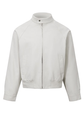 INTENT 银扣哈灵顿夹克重磅短宽休闲Cleanfit宽松立领简约外套男