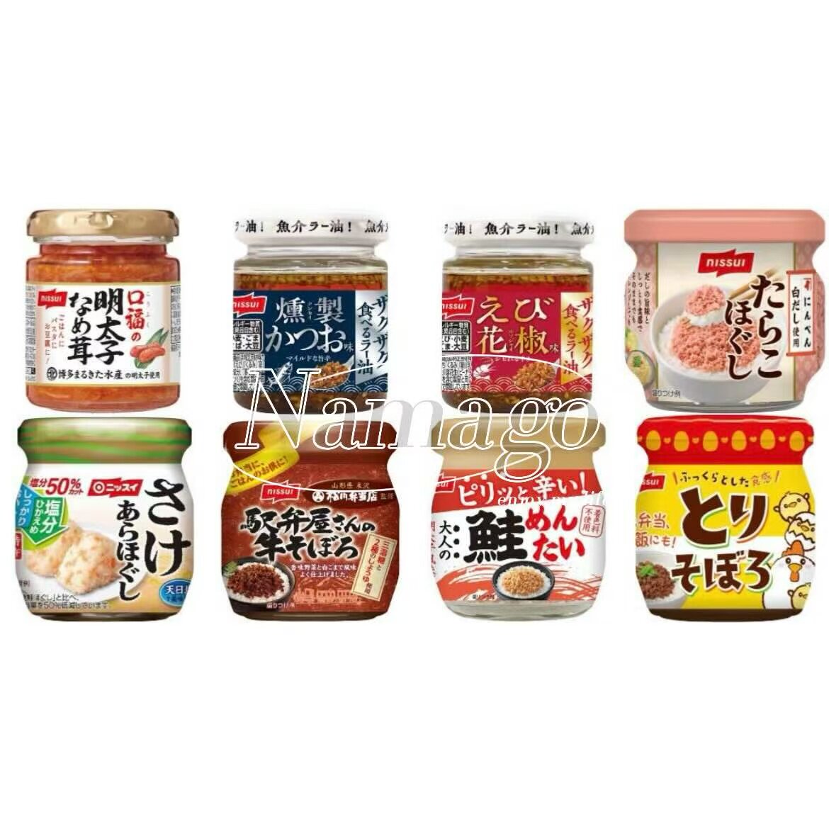 日本直邮NISSUI减盐鲑鱼松牛肉松明太鳕鱼子蘑菇酱拌饭拌面调味料