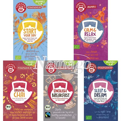 日本直邮POMPADOUR花草水果茶安神放松无咖啡因有机凉茶红茶饮品