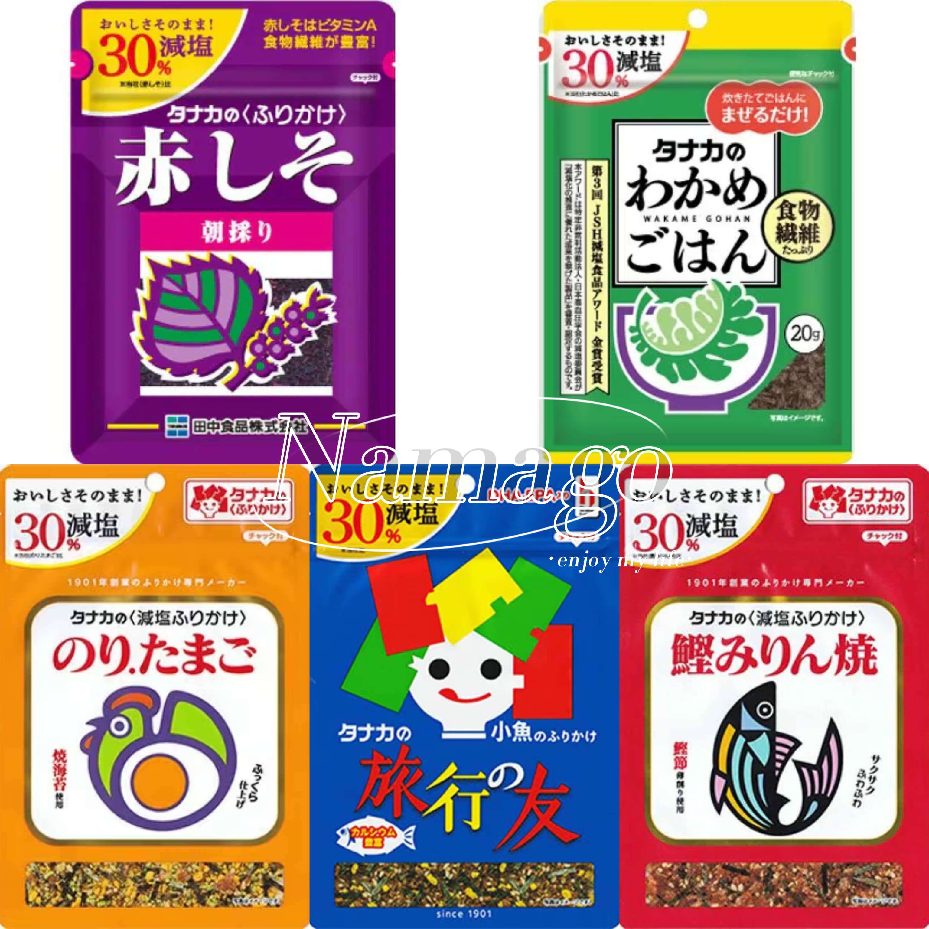 日本直邮田中食品拌饭料紫苏鲣鱼鸡蛋海苔碎饭团寿司调味香松便携