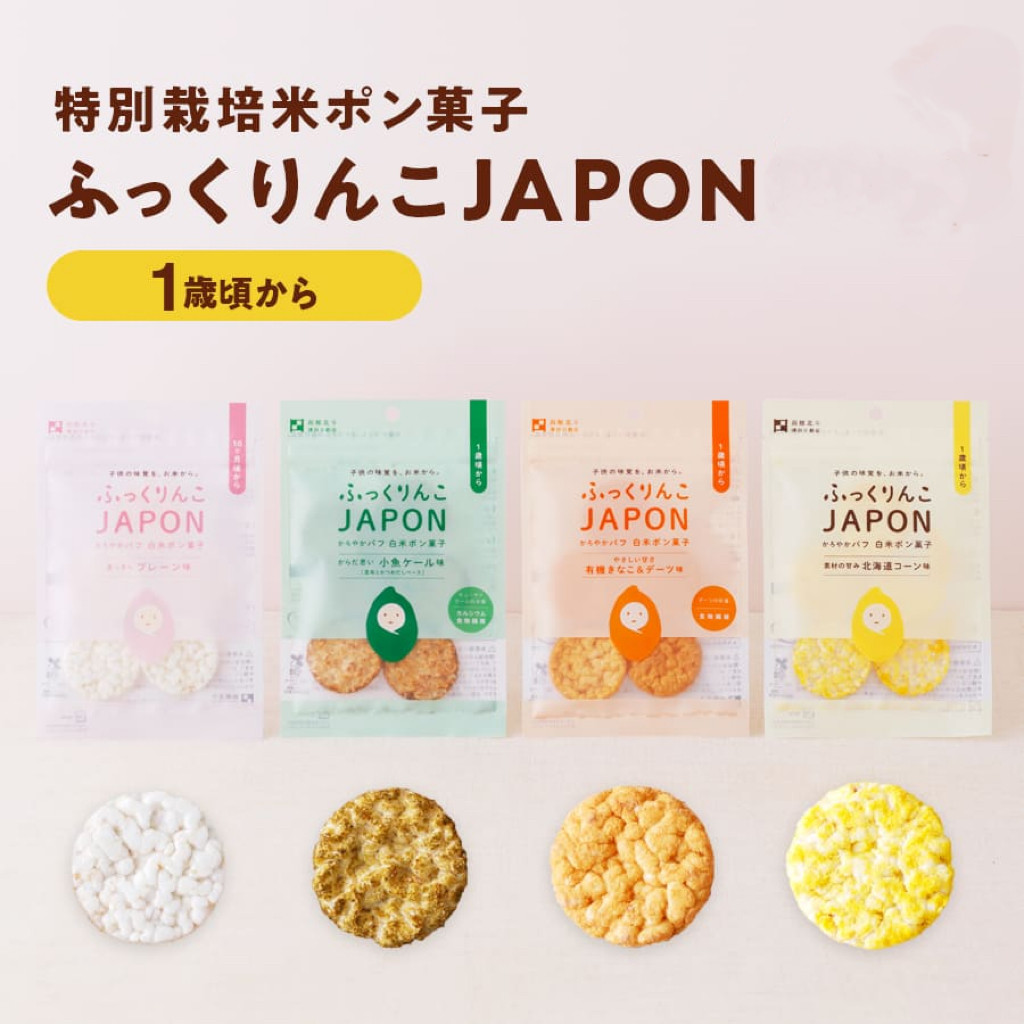 日本直邮阿卡酱儿童米饼小鱼黄豆玉米味无添加大米仙贝无砂糖1岁+