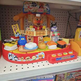 日本面包超人玩具咬胶益智积木叠叠乐方向盘布书跳跳球婴幼儿0月+