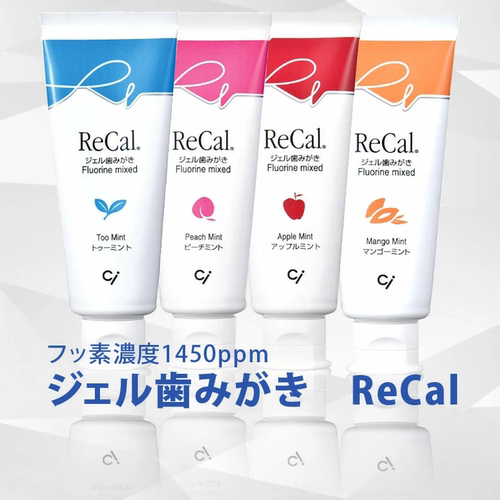 日本直邮ReCal牙膏木糖醇芦荟维生素E薄荷水果味清新洁齿护龈牙膏