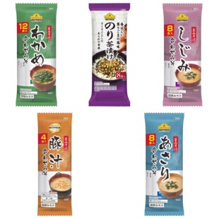 【直邮】日本永旺速食汤包茶泡饭蛤蜊豚肉裙带菜味增汤冲泡便携装