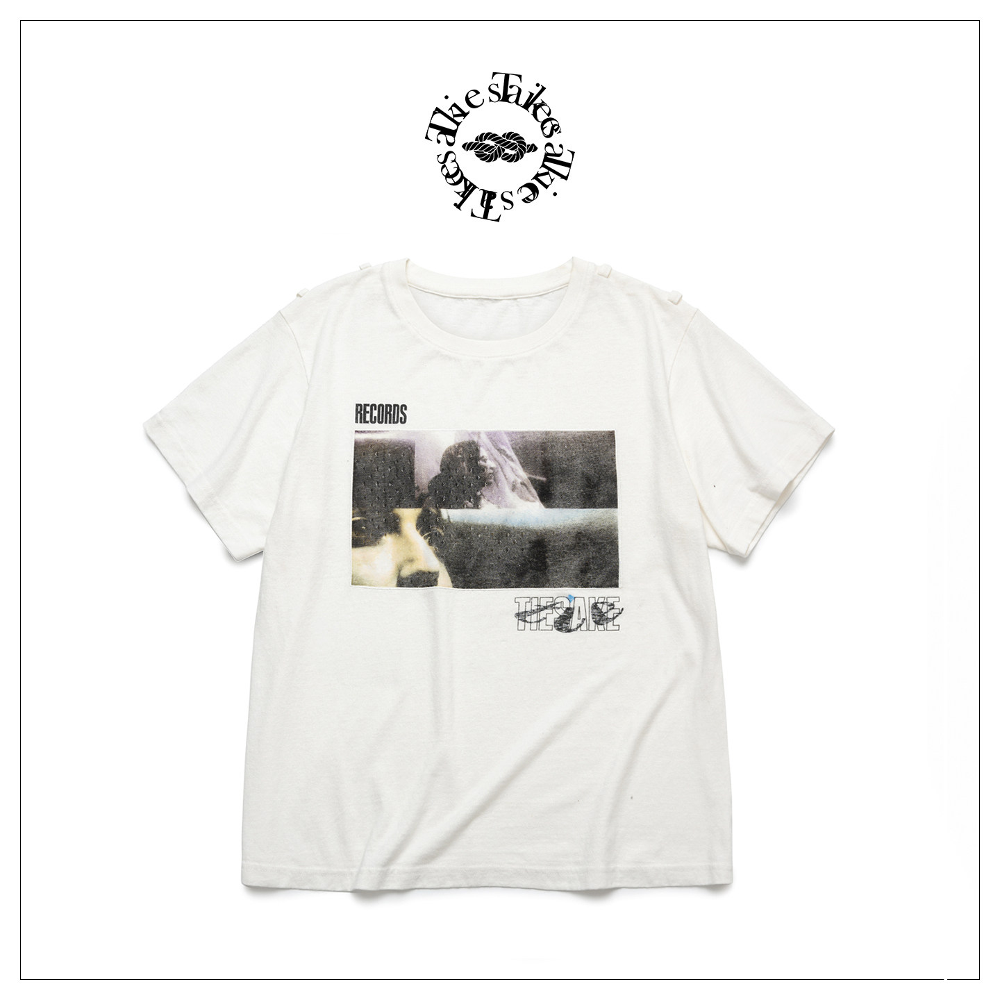 Tiesake 蕾丝双层印花汉麻短袖 Lace Portishhead Records Tee