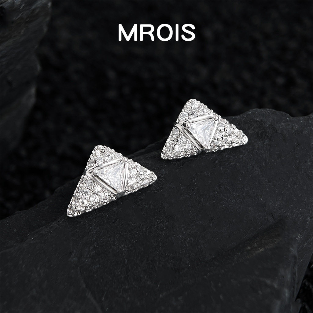 爆闪~原创镀真金几何三角满镶锆石耳钉小众轻奢感极简风耳饰,饰品/流行首饰/时尚饰品新,耳钉,淘宝优惠券,粉丝福利购,淘宝优惠卷