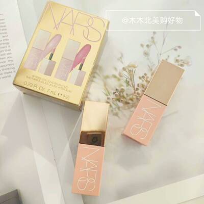 现货Nars/纳斯24年圣诞限定粉金液体腮红套装Oragsm/Bubbly 7m*2