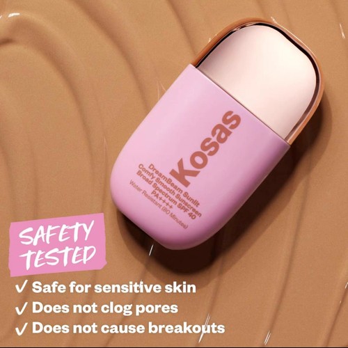 Kosas sunlit无硅油肤色矿物多肽光泽防晒霜乳SPF40 亮泽妆前打底