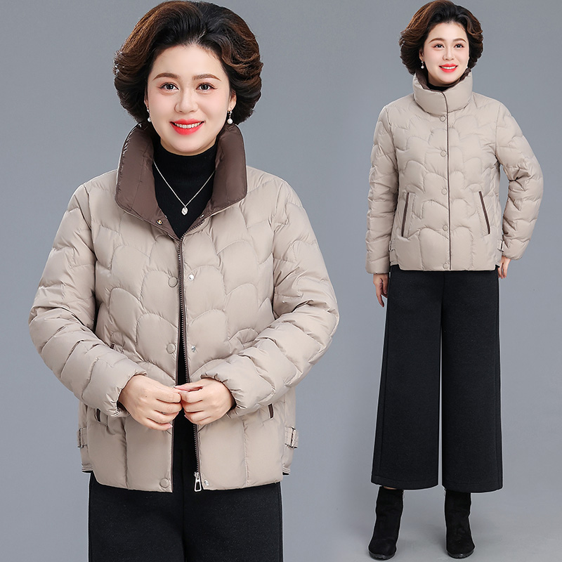 气质百搭立领长袖羽绒服女2025冬季新款时尚加厚保暖白鸭绒外套潮