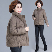 大码 中年妈妈冬装 新款 冬季 棉衣 外套羽绒棉服洋气小棉袄中老年女装