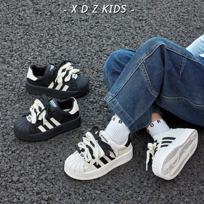 中大童百搭贝壳头板鞋男女童鞋子