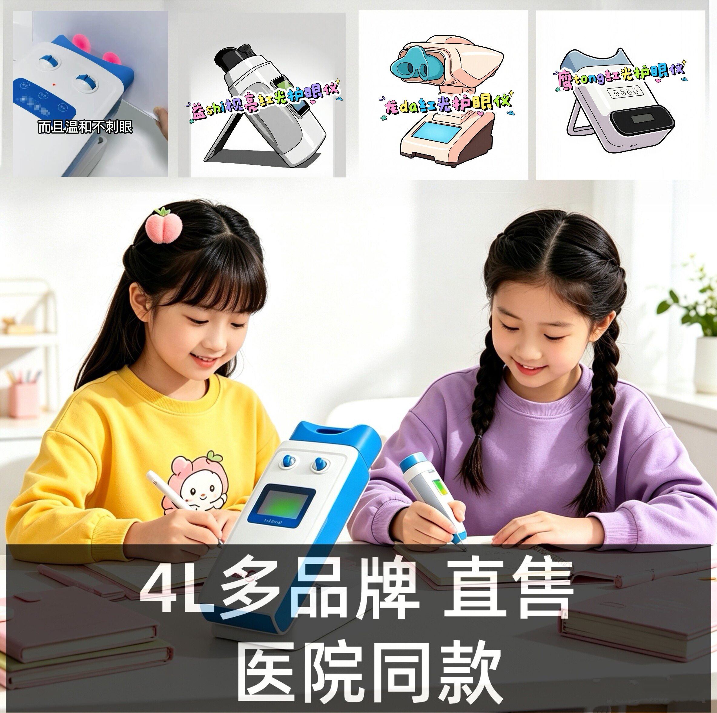 眼巢鹰瞳童视康视明好视龙达眼动乐双弥散LED哺普红光650nm控轴仪