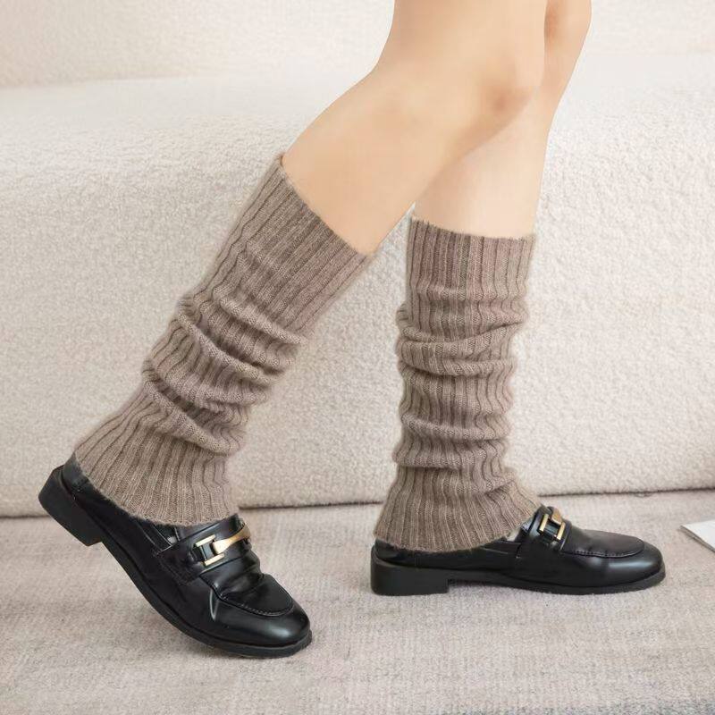 100%纯羊绒保暖堆堆过膝袜女