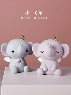 北欧置物架摆件墙上装饰品客厅少女创意可爱小摆设存钱罐生日礼物