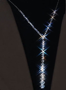 大气优雅超闪毛衣链秋冬高级配饰