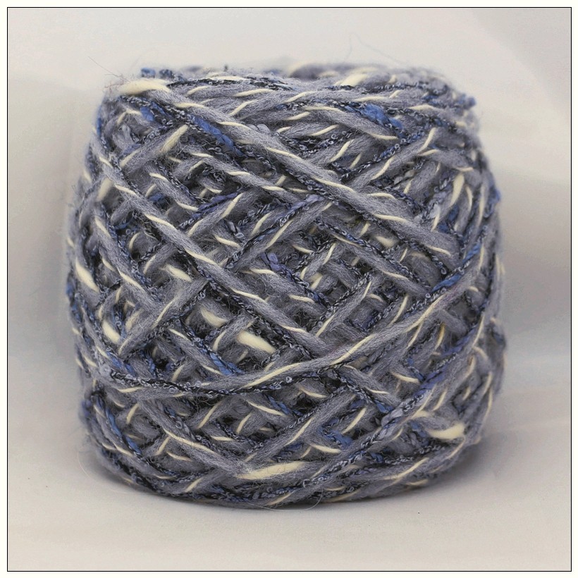 手织diy手工手编毛线 进口结子圈圈特色羊毛线 蓝 中粗 贴肤 宝宝
