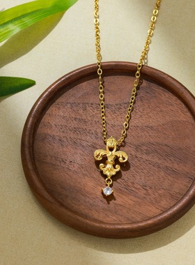 新中式精致鸢尾花手链戒指耳钉手链项链女时尚轻奢高级感气质优雅