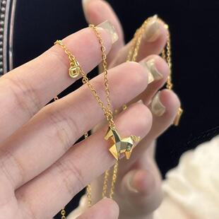 爆款高级感实心马年小木马吊坠手链设计感链毛衣链