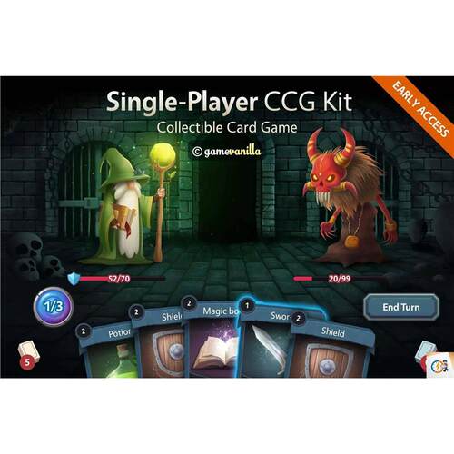 Unity3D新版Single-PlayerCCGKit1.1.1EA单人卡牌游戏源码