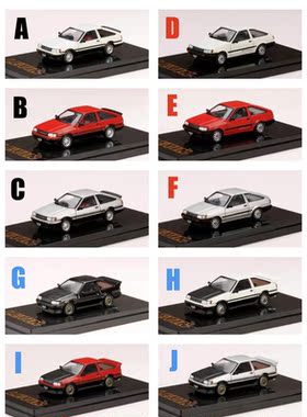 现货1/64 日本卡罗拉Hobbyjapan合金成品汽车模型摆件 丰田AE86