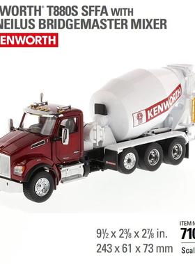 DM 1:50 Kenworth T880S SBFA拖头水泥搅拌车合金丽明坊模型71062