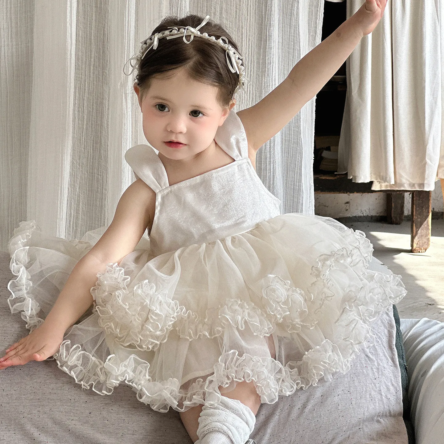 婴幼儿夏季新款衣服公主连衣裙女童可爱蛋糕裙宝宝裙子周岁蓬蓬裙